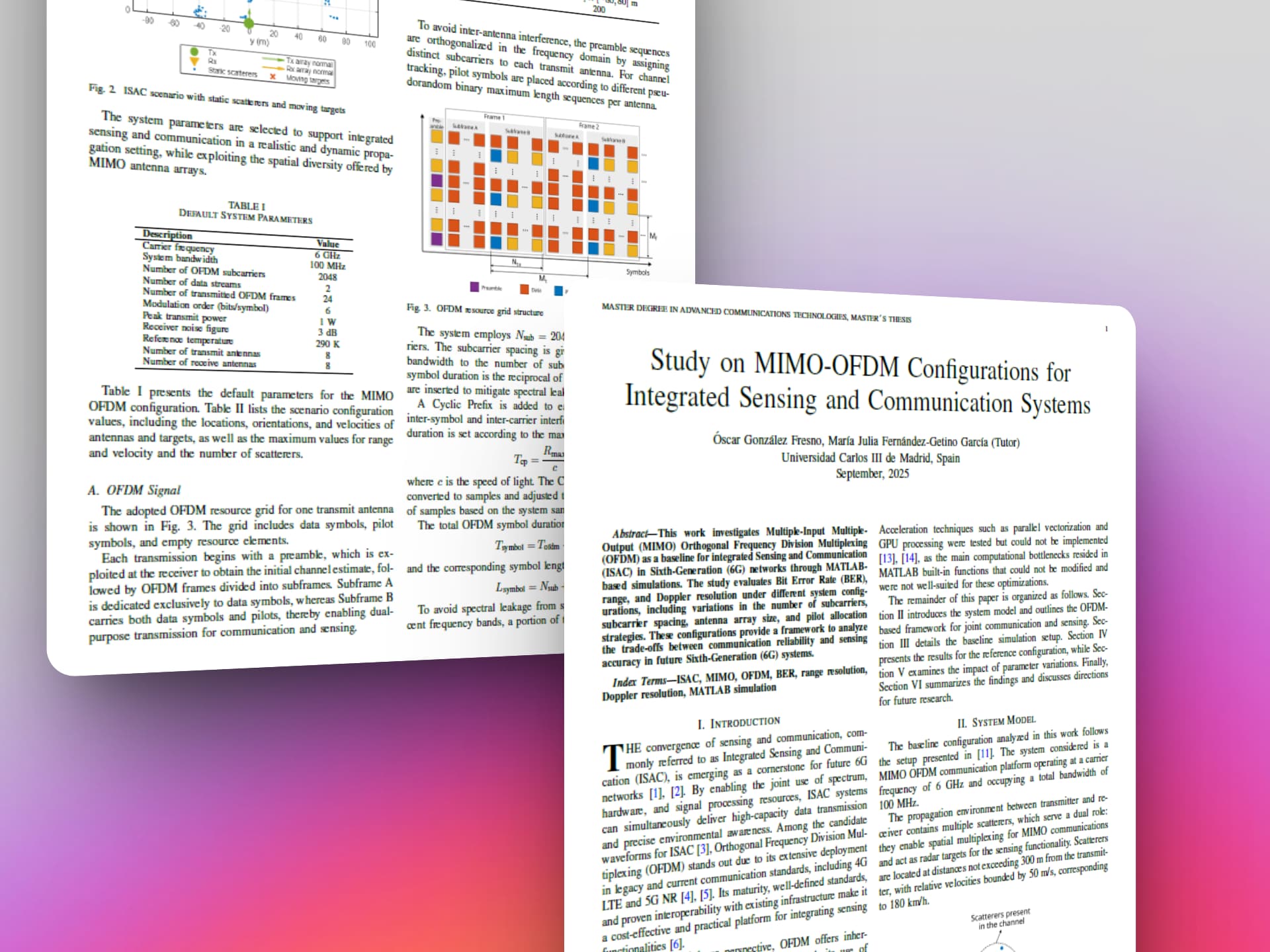 MIMO-OFDM ISAC simulation